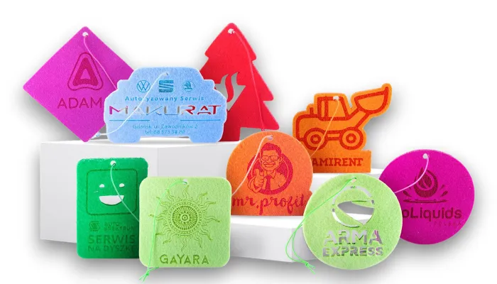 Zawieszki zapachowe z filcu